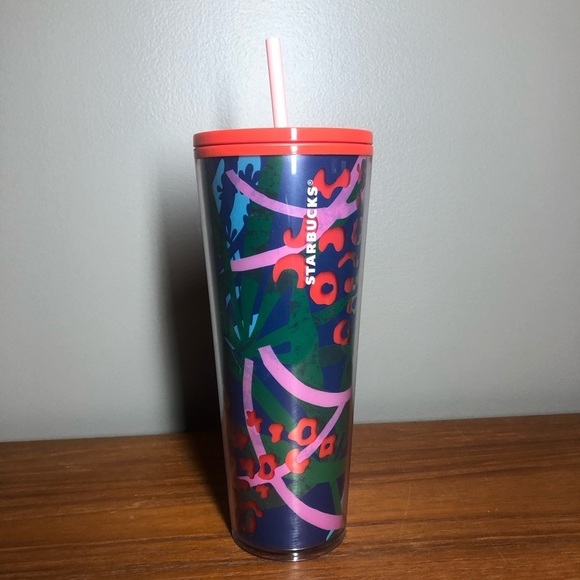 STARBUCKS Summer 2021 Jungle Leopard Print Acrylic Venti Cold Cup Tumbler - Picture 1 of 6